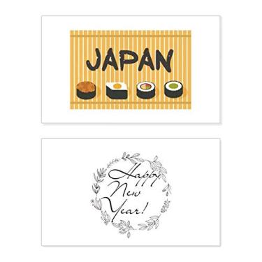 Imagem de Cartão de felicitações tradicional japonesa de sushi Cruisine de Ano Novo