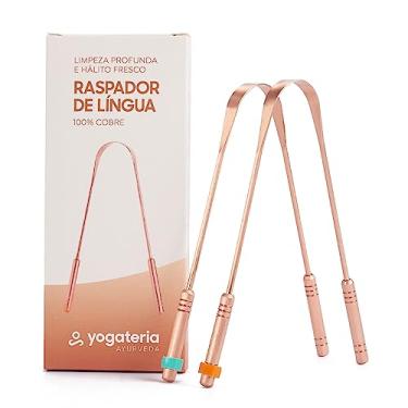 Imagem de YOGATERIA Kit limpador Raspador de língua Cobre Ayurvédico 100% Puro | Elimina o Mau Hálito Toxinas e Resíduos | Fácil de limpar | Antibacteriano Higiênico e Durável (2 Unds)