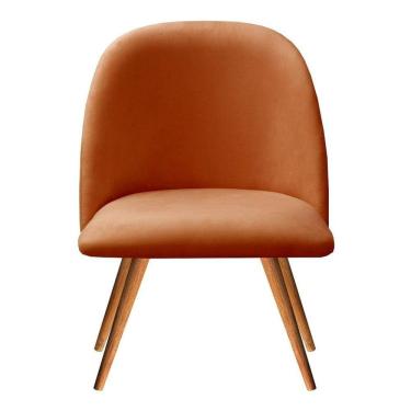 Imagem de Poltrona Gaia Cadeira Pé Palito Madeira Moderna Sala Recepção