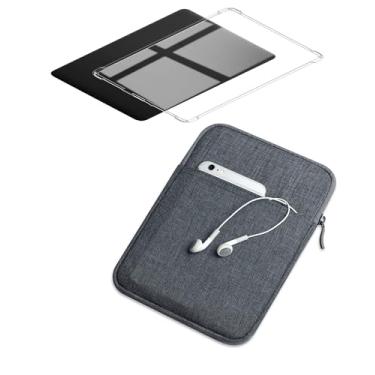 Imagem de enoxboo Capa para Tablet Fire HD 10 de 10,1" (7ª/9ª Geração, Versão 2017/2019), 10,1 Polegadas, 1 Capa Traseira Ultra Macia e Flexível de TPU Transparente e 1 Bolsa de Manga