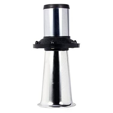 Imagem de Buzina de ar super alta 110Db 12V Grande Cromado Retrô/Estilo Antigo Trompete Clássico Carro/Klaxon Horn Mercado Tendência Kit de Buzina de Trem de Carro (Cor: Prata)