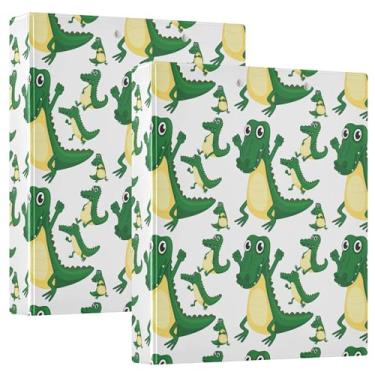 Imagem de Aligadores verdes Happy D Rings fichários de caderno de 2,5 cm com prancheta, pacote com 1/2 fichário, material escolar, 200 folhas