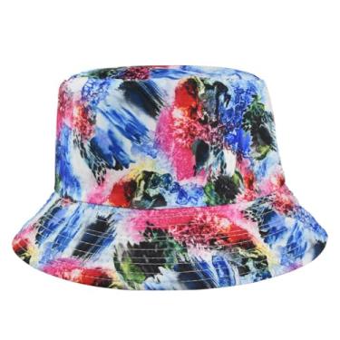 Imagem de Chapéu de pescador de verão chapéu balde grafite chapéu balde tie-dye espaço chapéu de pesca chapéu de sol masculino e feminino chapéu de aventura ao ar livre, Fh313 (6), Tamanho Único