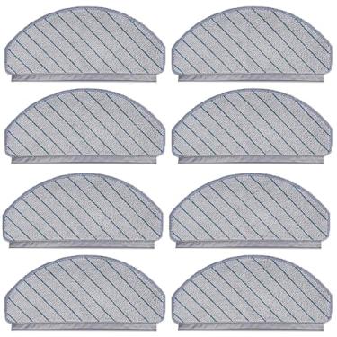 Imagem de Frexusuent Almofadas de esfregão acessórios para ECOVACS DEEBOT T10 Plus, para aspirador de pó robótico Yeedi C12 Pro Plus, 8 peças de reposição de almofadas de microfibra laváveis e reutilizáveis