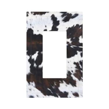 Imagem de Western Farm Highland Cow 1 Gang Rocker Light Switch Covers Single Decora Outlet Placa de Parede Decorativa Placa de Comutação Placa Frontal Gfci Para Casa de Banho de Quinta Decoração de Quarto