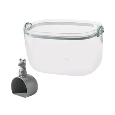 Imagem de Generic Caixa de armazenamento de arroz Recipiente de armazenamento hermético Recipiente de cereal transparente selado Caixa de armazenamento para armário, Verde, 5kg