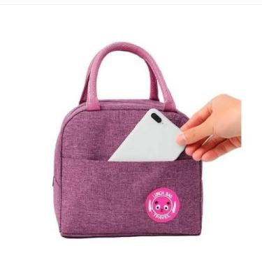 Imagem de Bolsa Térmica Marmita Lancheira Feminina Masculina Lunch Bag