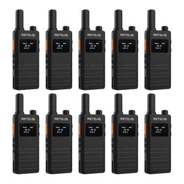 Imagem de Retevis B3S Walkie Talkies para adultos, rádio bidirecional compacto com tela LCD, cabo de carregamento USB-C de bateria de 1620 mAh, VOX, Mini Walkie Talkies para Armazém Empresarial Escola Hotel