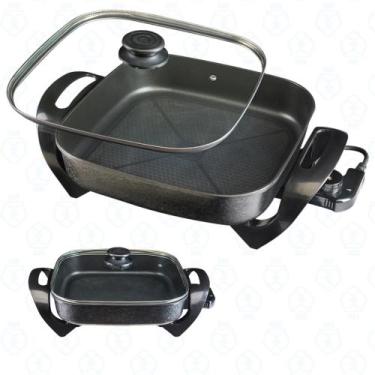 Imagem de Panela Elétrica Antiaderente Preta Mangiare -  Agratto - 220v e 127v, 
