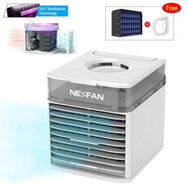 Imagem de Mini Ar Condicionado Mesa Ultra Air Cooler Portátil Ice Led - Home Goo