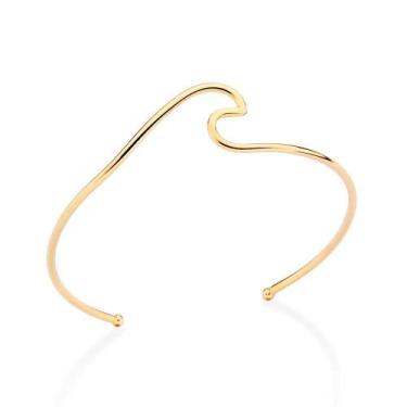 Imagem de Bracelete rommanel banhado ouro 3x 24k 18k e 22k onda esferas vazadas 