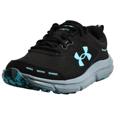 Imagem de Under Armour Charged Assert 10 Tênis de corrida masculino, (003) Preto/Preto/Azul Surf, 10 X-Wide