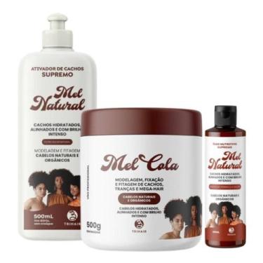 Imagem de Kit Mel Cola 500g + Ativador Mel Natural 500ml + Óleo 60 ml - Trihair