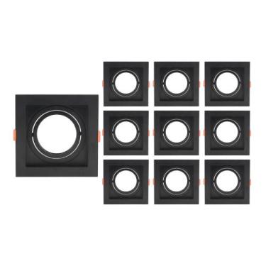 Imagem de 10 Spots de Embutir Recuado Nordecor Flea para 1 Lâmpada Ar70 Quadrado