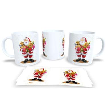 Imagem de Canecas de Porcelana Personalizadas Papai Noel - Estampa Sublimada, Mo