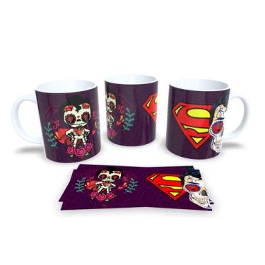 Imagem de Canecas de Porcelana Personalizadas Dia dos Mortos - Estampa Sublimada