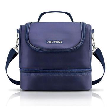 Imagem de Bolsa Térmica Marmita Lancheira Necessaire 2 Divisórias Compartimentos