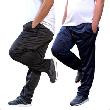 Imagem de KIT 2 Calças  Jogger Plus Size Lisa Masculina Elástico na Barra 106 - 