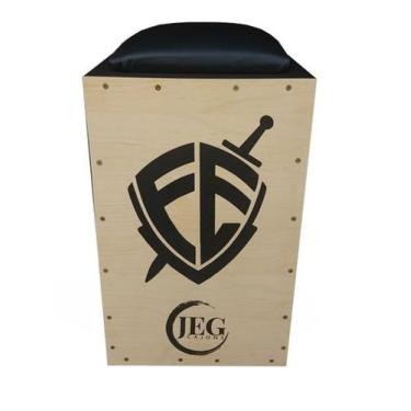 Imagem de Cajon JEG Acústico Inclinado com Assento acolchoado, ESCUDO FÉ