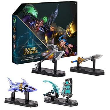 Imagem de League of Legends, True Metal Weaponry 4-Pack, Thresh, Darius, Jinx, Exclusive Garen Diecast Collectibles with Display Bases, First Edition