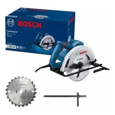 Imagem de Serra Circular Elétrica 1300w Gks130 Bosch Profissional Com Disco 220v