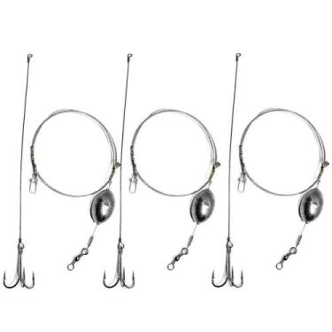 Imagem de Kit 3 Chicote Para Pesca De Espada Com Isca De Sardinha - Summer