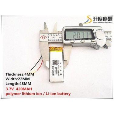 Imagem de 2 Baterias Intercomunicador 3,7v 420mah  4mm X 22mm X 48mm - KMIG