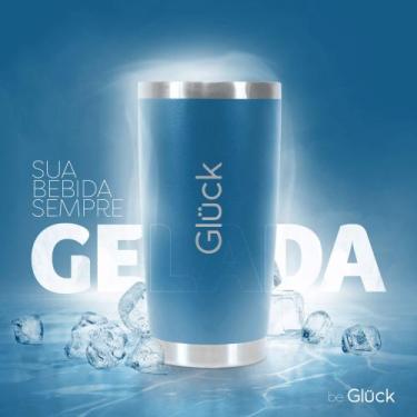 Imagem de Copo Térmico Gluck Lucky com Tampa p/ Cerveja Chop Café Chá Água Suco 