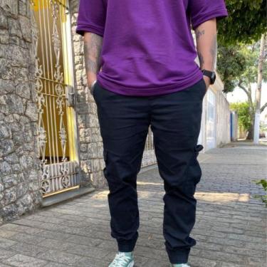 Imagem de Calça Jogger Cargo Masculina Street Black - lifestyle, M