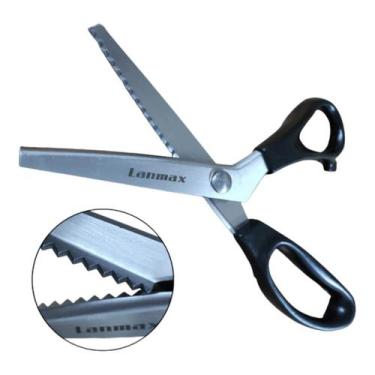 Imagem de Tesoura De Picotar Zig Zag Ideal Para Papel, Tecido, E.v.a - lanmax