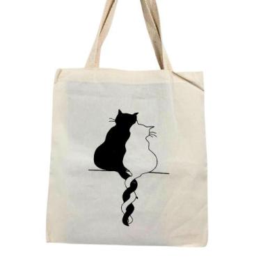 Imagem de Bolsa Ecobag 100% algodão CATS TANGLED - CARIOCA MAIS