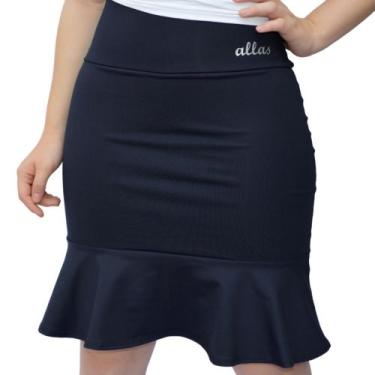 Imagem de Short Saia Moda Modesta Fitness Evangélica Cós Alto Uv50+  Poliamida A