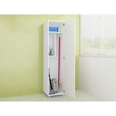 Imagem de Armário Multiuso 1 Porta para Lavanderia AM3100 - Branco - Tecno Mobil