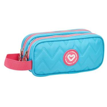 Imagem de Estojo Duplo Escolar Feminino - Seanite, Azul