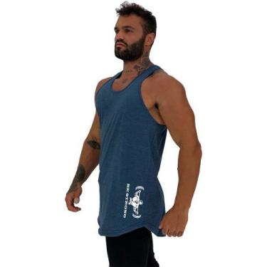 Imagem de Regata Longline Estampa Lateral Masculina MXD Conceito Be Strong, P, A