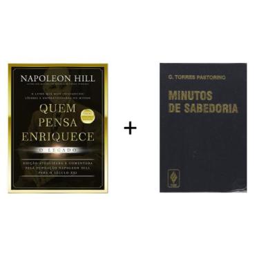 Imagem de Kit Com 2 Livros De Bolso - Minutos De Sabedoria + Quem Pensa Enriquec