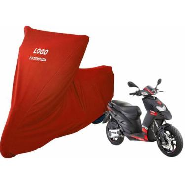 Imagem de Capa Para Moto Aprilia SR 150 De Tecido Não Risca Pintura - Mz, Vermel