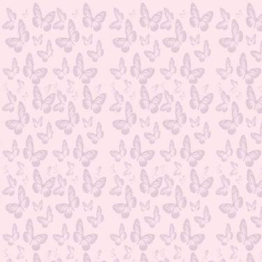 Imagem de Papel De Parede Rosa Com Borboletas Lilás Autocolante Sala