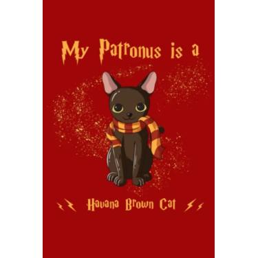 Imagem de My Patronus Is A Havana Brown Cat Notebooks, Logbook, Composition Book, Journal CollegeRuled 110 Pages 6x9 in