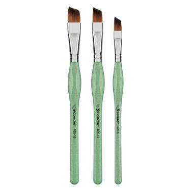 Imagem de Condor Kit Pincel Ergonômico Chanfrado - Conjunto com 3 Pincéis Artísticos - Pintura em Diversas Superfícies - Ideal para Artes e Artesanatos