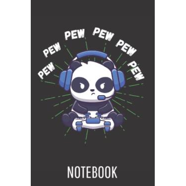 Imagem de Pew Pew Gamer Panda: College Ruled Journal or Notebook (6x9 inches) with 120 pages
