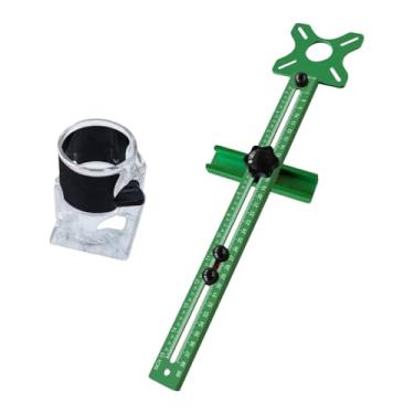 Imagem de Gralara Suporte de fresagem de fresagem de roteador, gabarito de corte circular de 44 cm/17,32 polegadas, multifuncional para marcenaria, gabarito de roteador, Verde com Base