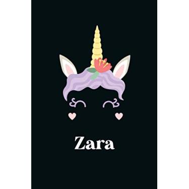 Imagem de Zara : Cute Unicorn Journal: Notebook With Name On Front Cover, 120 pages College Ruled Notebook Journal & Diary for Writing & Note Taking for Girls ... Personalized Notebooks For Girls And Women)