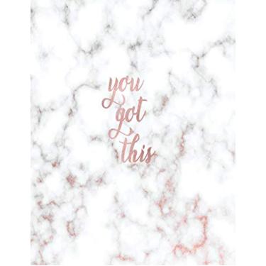 Imagem de Rose Gold Cornell Notes Notebook: A marble cornell notes notepad, cornell notes pad, cornell notes book, note taking notebook, college student gift, ... gifts for kids, gifts school graduation