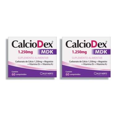 Imagem de Kit 2 Suplemento Calciodex Mdk 1250mg 60 Cpr - Kley Hertz