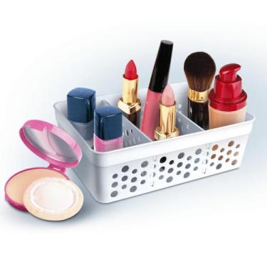 Imagem de Cesto Organizador Trama Rattan c/ Divisória Removível 17x11 - Usual Ut