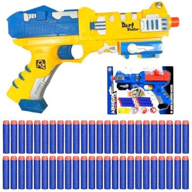 Imagem de Arminha de Brinquedo Lançador de Dardos Infantil 54 Dardos Potentes