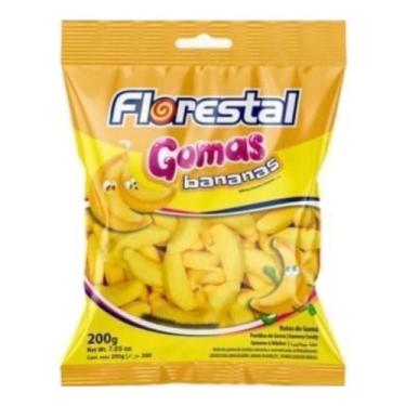 Imagem de Pacote Bala de Goma Bananas 60g - Florestal