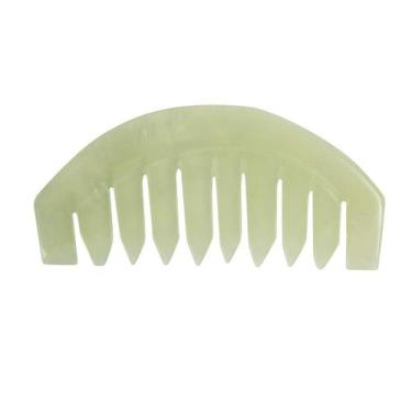 Imagem de Pente de Massagem Janedream Jade Gua Sha para Couro Cabeludo e Cabelo