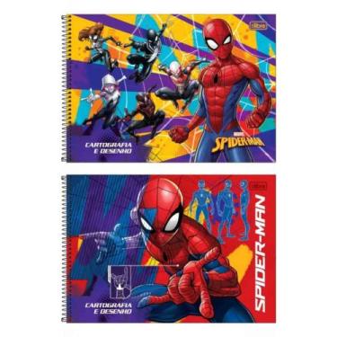Imagem de Caderno De Desenho Espiral Homem Aranha 80 Folhas - Tilibra